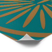 Art Deco Vintag Oriental Tapete Poster (Ecke)