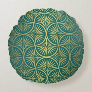 Art Deco Vintag Oriental Tapete Rundes Kissen