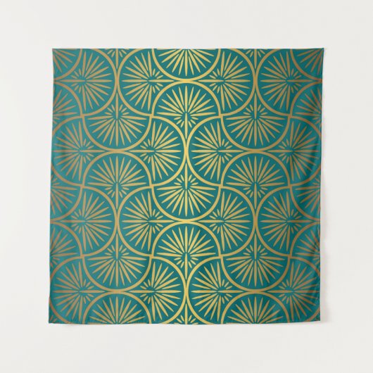 Art Deco Vintag Oriental Tapete Wandteppich (Vorderseite)