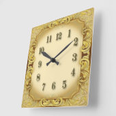 Art Deco Vintag Quadratische Wanduhr (Winkel)