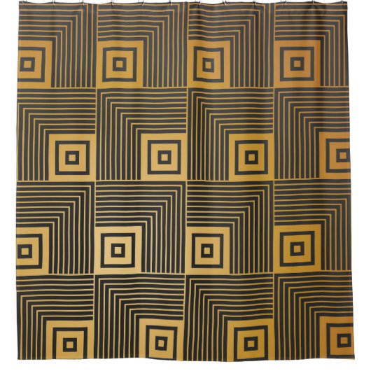 Art Deco Vintag Wallpaper Muster Duschvorhang (Vorderseite)