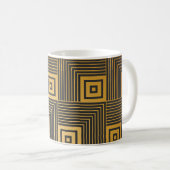 Art Deco Vintag Wallpaper Muster Kaffeetasse (VorderseiteRechts)