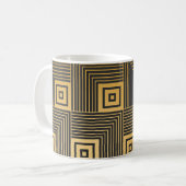 Art Deco Vintag Wallpaper Muster Kaffeetasse (Vorderseite Links)