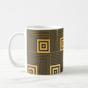 Art Deco Vintag Wallpaper Muster Kaffeetasse