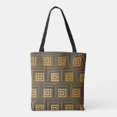 Art Deco Vintag Wallpaper Muster Tasche (Rückseite)