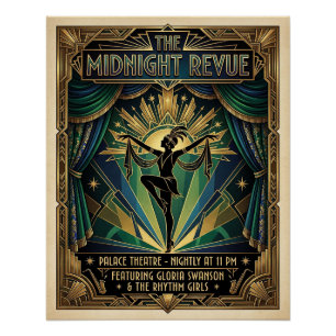 Art Deco Vintage 1920er Jahre Jazz Age Wandkunst Poster