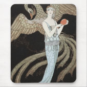Art Deco Vintage 1920er Mode Flapper Phoenix Mousepad (Vorne)