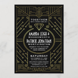 Art Deco Vintage Einladungen für Hochzeiten