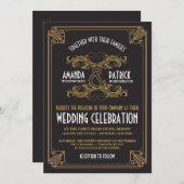 Art Deco Vintage Einladungen für Hochzeiten (Vorne/Hinten)