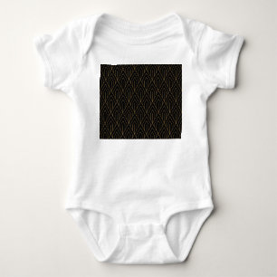 Art Deco: Vintage geometrische Tapete. Baby Strampler