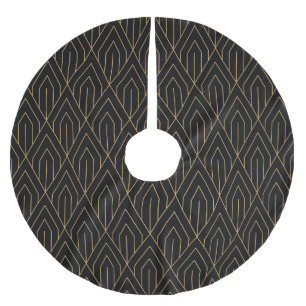 Art Deco: Vintage geometrische Tapete. Polyester Weihnachtsbaumdecke