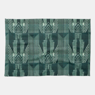 Art déco, vintage, Jugendstil, vintage, chic, eleg Geschirrtuch
