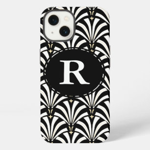 Art Deco Vintage-Lüfter in Schwarzweiß aus den 192 iPhone 13 Hülle