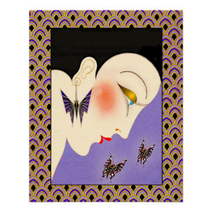 Art Deco Vintage-Magazin-Coverposter. Poster