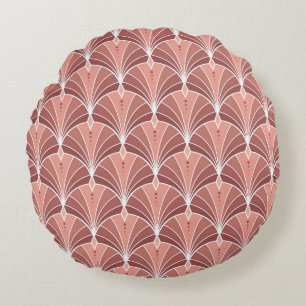 Art Deco: Vintage minimalistische Luxus Rundes Kissen