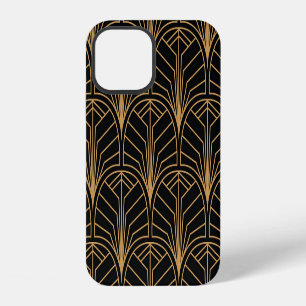 Art Deco, vintage minimalistisches Muster. iPhone 12 Hülle