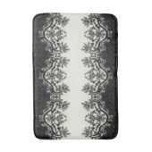 Art Deco Vintage Mode Schwarz-weiße Bläserei Badematte (Vorderseite Vertikal)