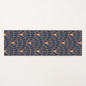 Art deco vintage navy blue tangerine design yogamatte (Vorderseite (Horizontal))