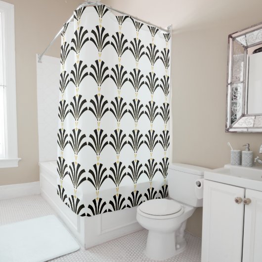 Art Deco Vintage Palmettos aus den 1920er Jahren Duschvorhang (Beispiel)