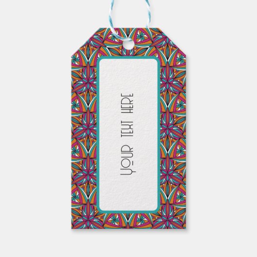Art deco Vintage Retro Geschenkanhänger (Vorderseite)