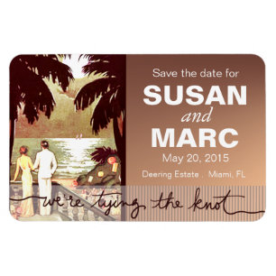 Art Deco Vintage Strand Save-the-Date flex Magnet