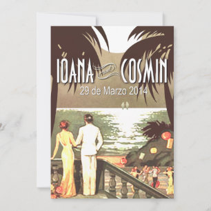 Art Deco Vintage Strandhochzeit rosa