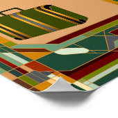 Art Deco Vintage Travel Print Poster (Ecke)