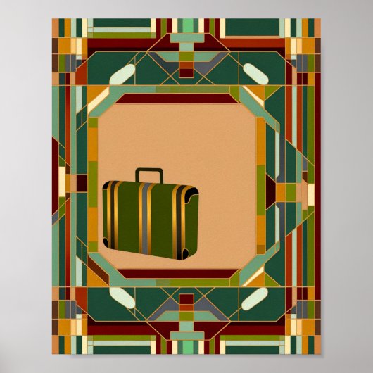 Art Deco Vintage Travel Print Poster (Vorne)