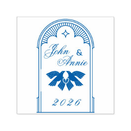 Art Deco Vintage Wedding Brand Stamp Permastempel