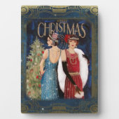 Art Deco Vintage Weihnachten Fotoplatte (Vorderseite)