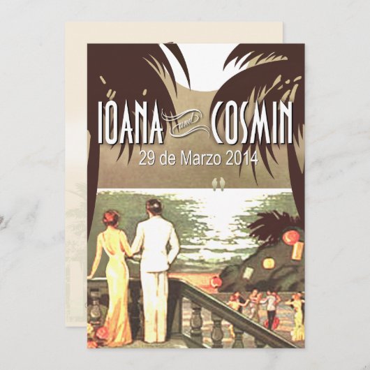 Art Deco Vintager Strand Hochzeit (Vorne/Hinten)