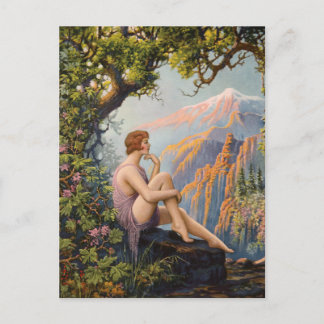 Art Deco Vintages Button Postkarte