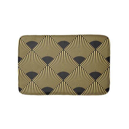 Art Deco Vintages nahtloses Muster Badematte (Vorderseite)