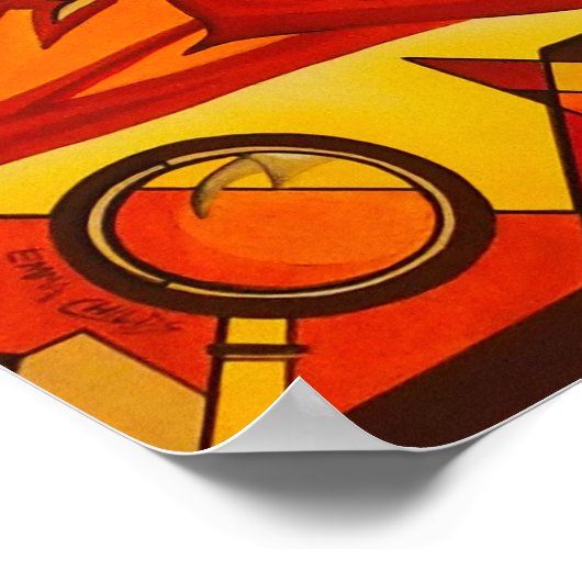 Art Deco Vogue Stilvolles Poster der 30er Jahre (Ecke)