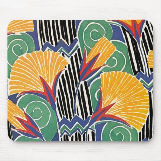 Art Déco von Seguy Golden Blume - Mousepad (Vorne)
