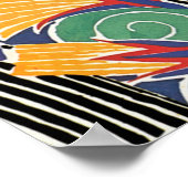 Art Déco von Seguy Golden Blume Poster (Ecke)