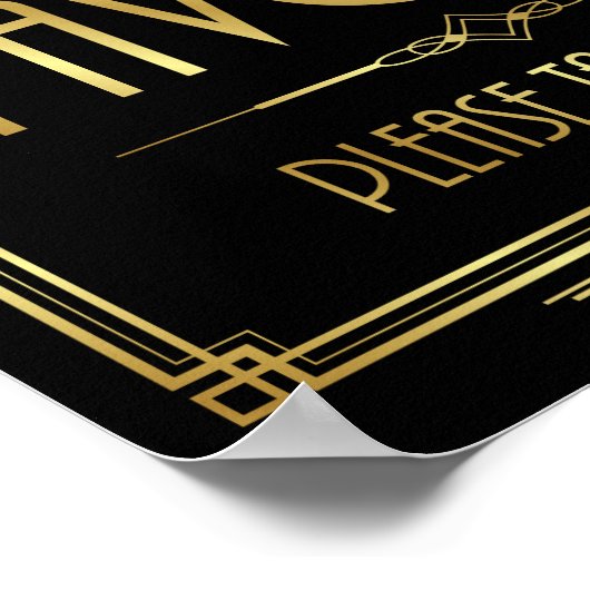 Art-Deco-VORTEILE - BITTE EINEN Sign Print Poster (Ecke)