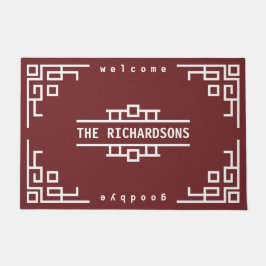 Art Deco Wählen Sie Ihren geometrischen Rahmen für Fußmatte