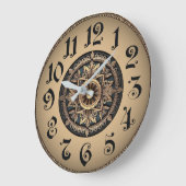 Art Deco Wall Clock Große Wanduhr (Winkel)