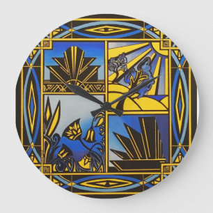 art deco wall clock große wanduhr