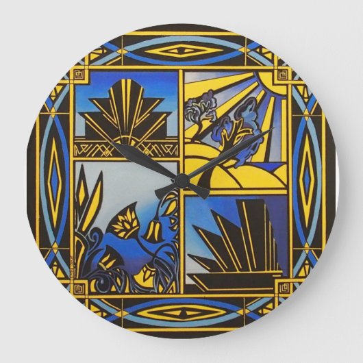art deco wall clock große wanduhr (Vorderseite)