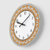 Art Deco Wall Große Wanduhr (Winkel)