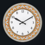 Art Deco Wall Große Wanduhr<br><div class="desc">Great clock design. You will love it like others. Be free to use this design for other product you like or to customize and add your text. Follow me for more. Thank you. Have a nice day.</div>