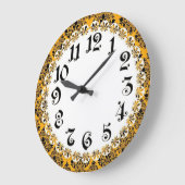 Art Deco Wall Große Wanduhr (Winkel)