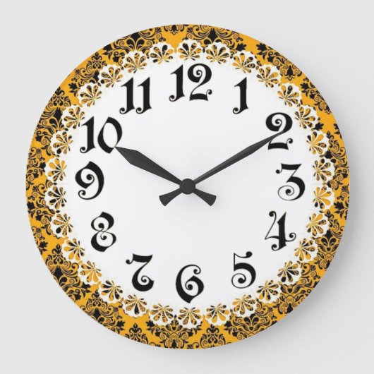 Art Deco Wall Große Wanduhr (Vorderseite)