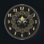 Art Deco Wallclock Runde Wanduhr<br><div class="desc">Erzählen Sie die Zeit von diesem trendigen Gatsby Stil,  Art Deko Wallclock.</div>