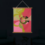 Art Deco Wandteppich Mit Holzrahmen<br><div class="desc">Design Art Deco mit geometrischen Formen und heißen Farben</div>