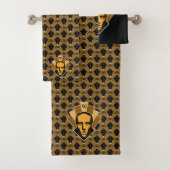 Art-Deco-Wappen der 1920er Jahre & Bronze-Finalspi Badhandtuch Set (Insitu)