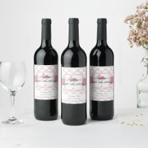 Art Deco Wave Patten Pink Flamingo Geburtstag