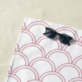 Art Deco Wave Patten Pink Flamingo Strandtuch (Beispiel)